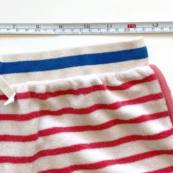 Boden Jonnie B Girls Terry Cloth Towelling Shorts Size 14 White Pink Striped - Picture 8 of 8